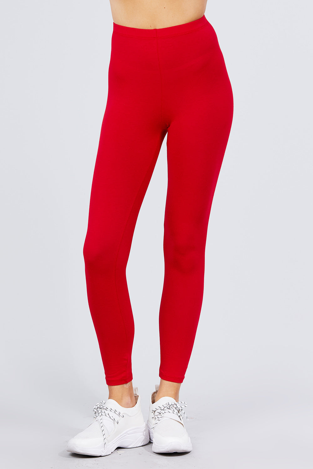 WOMAN'S LONG LEGGINGS RED